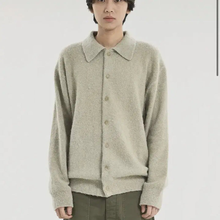 [BUNJANG] Brown Yard Alpaca Cardigan Olive / [5] 브라운야드 알파카 가디건 올리브