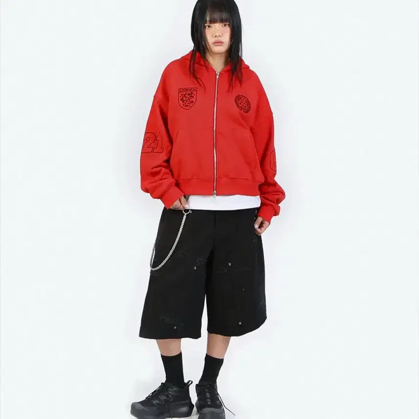 [SOLD OUT] 크리건 레드 후드집업