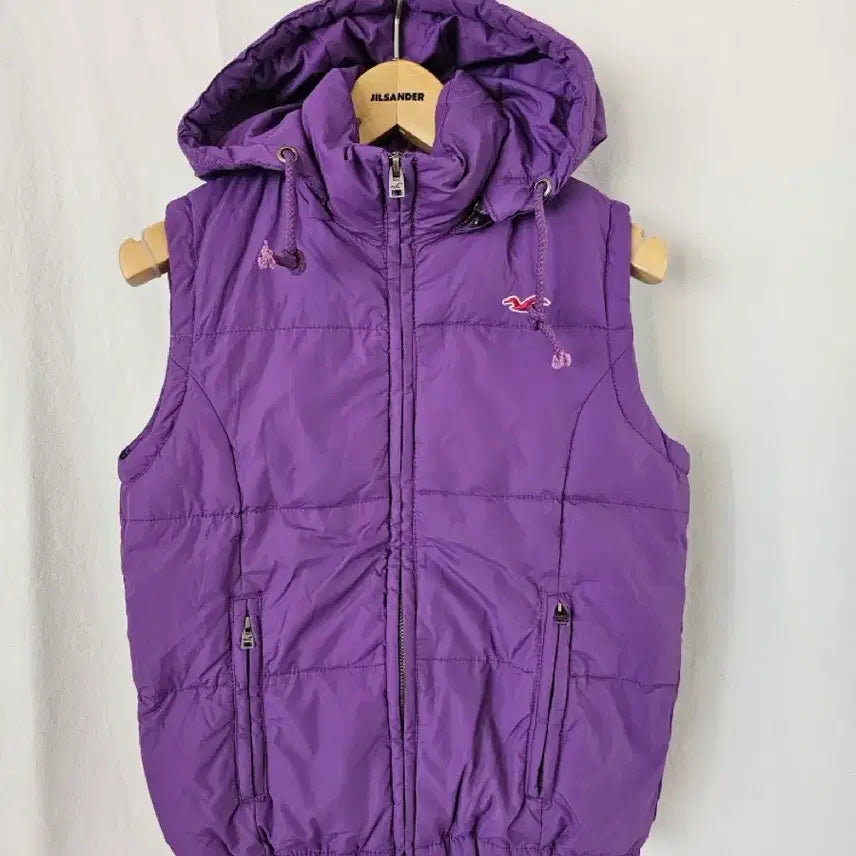 [BUNJANG] Hollister Purple Down Padded Vest (M) / 홀리스터 다운 패딩 조끼(보라색)M