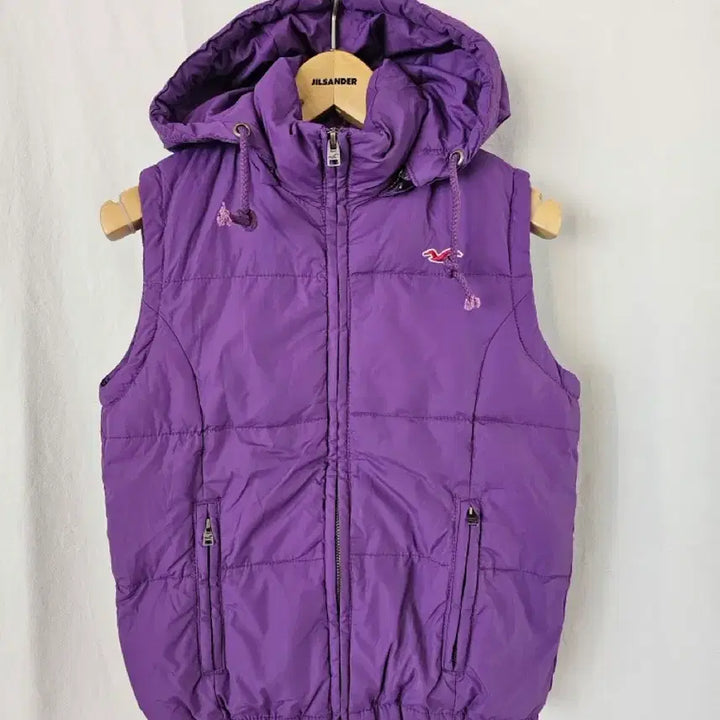 [BUNJANG] Hollister Purple Down Padded Vest (M) / 홀리스터 다운 패딩 조끼(보라색)M
