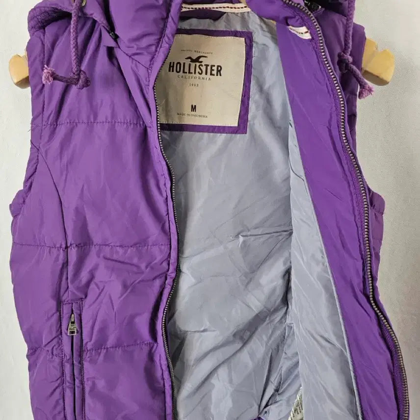 [BUNJANG] Hollister Purple Down Padded Vest (M) / 홀리스터 다운 패딩 조끼(보라색)M