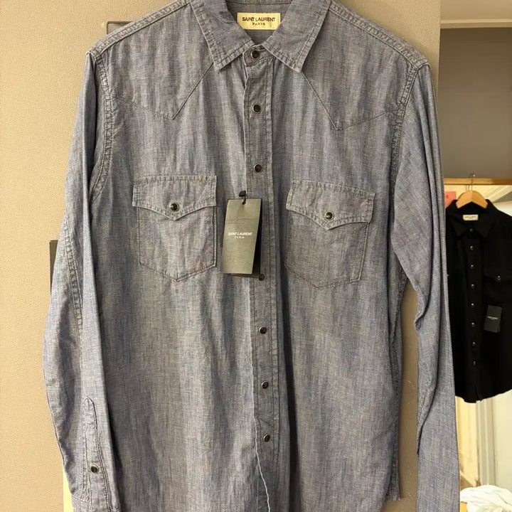 [BUNJANG] Saint Laurent Chambray Western Shirt / 생로랑 샴브레이 웨스턴셔츠
