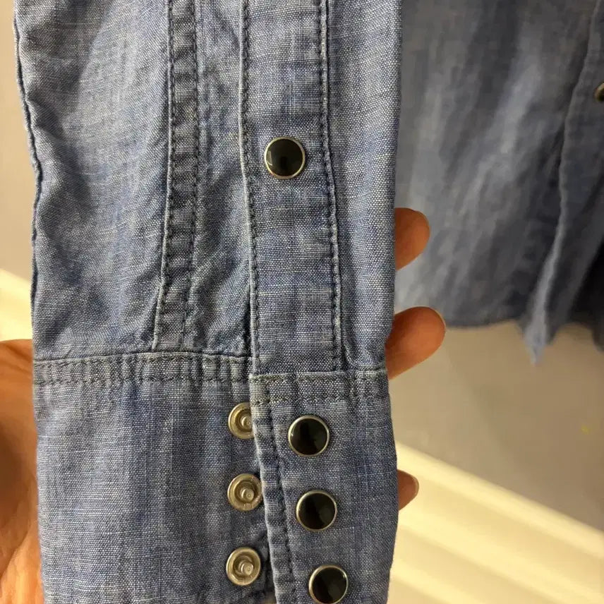 [BUNJANG] Saint Laurent Chambray Western Shirt / 생로랑 샴브레이 웨스턴셔츠