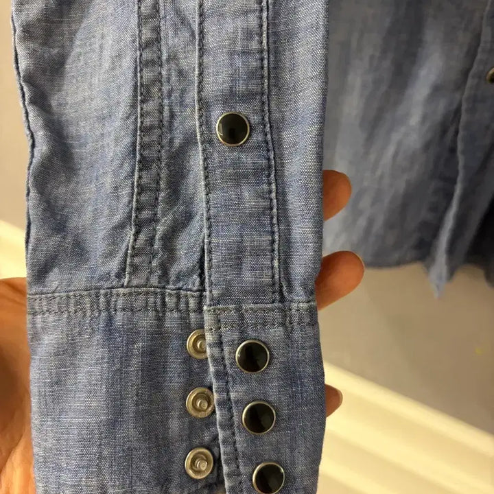 [BUNJANG] Saint Laurent Chambray Western Shirt / 생로랑 샴브레이 웨스턴셔츠