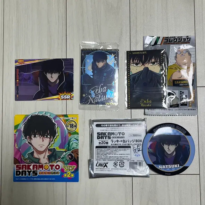 [BUNJANG] Sakamoto Days Seba Natsuki Original Illustration Badge &amp; Wafer Card / 사카모토데이즈 세바 나츠키 원화 캔뱃지 웨하스 카드