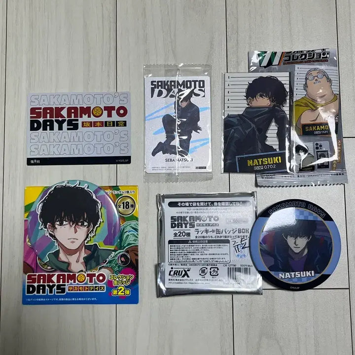 [BUNJANG] Sakamoto Days Seba Natsuki Original Illustration Badge &amp; Wafer Card / 사카모토데이즈 세바 나츠키 원화 캔뱃지 웨하스 카드