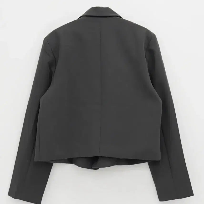 [BUNJANG] Daily Jue Semi Crop Jacket Charcoal / 데일리쥬 세미크롭자켓 차콜
