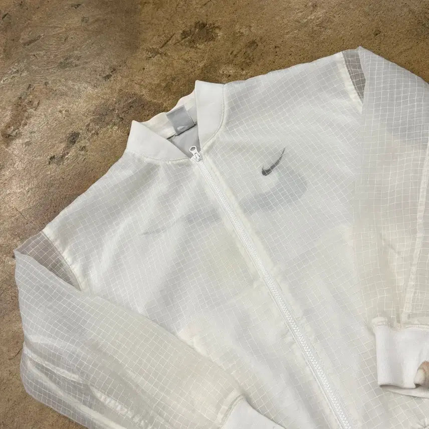 [BUNJANG] Nike White See-Through Windbreaker Jacket / [정품/L] 나이키 화이트 시스루 바람막이