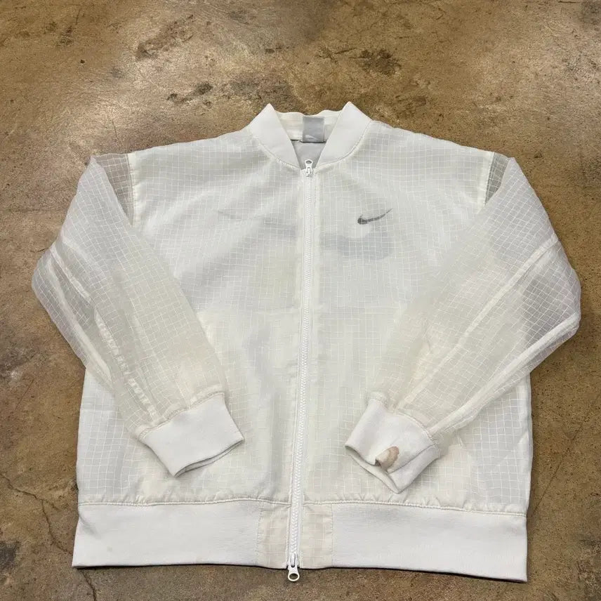 [BUNJANG] Nike White See-Through Windbreaker Jacket / [정품/L] 나이키 화이트 시스루 바람막이