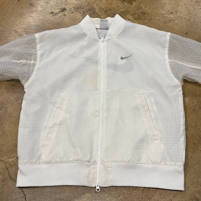 [BUNJANG] Nike White See-Through Windbreaker Jacket / [정품/L] 나이키 화이트 시스루 바람막이