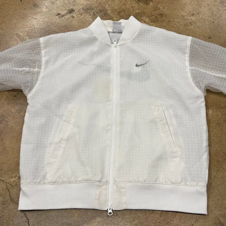 [BUNJANG] Nike White See-Through Windbreaker Jacket / [정품/L] 나이키 화이트 시스루 바람막이
