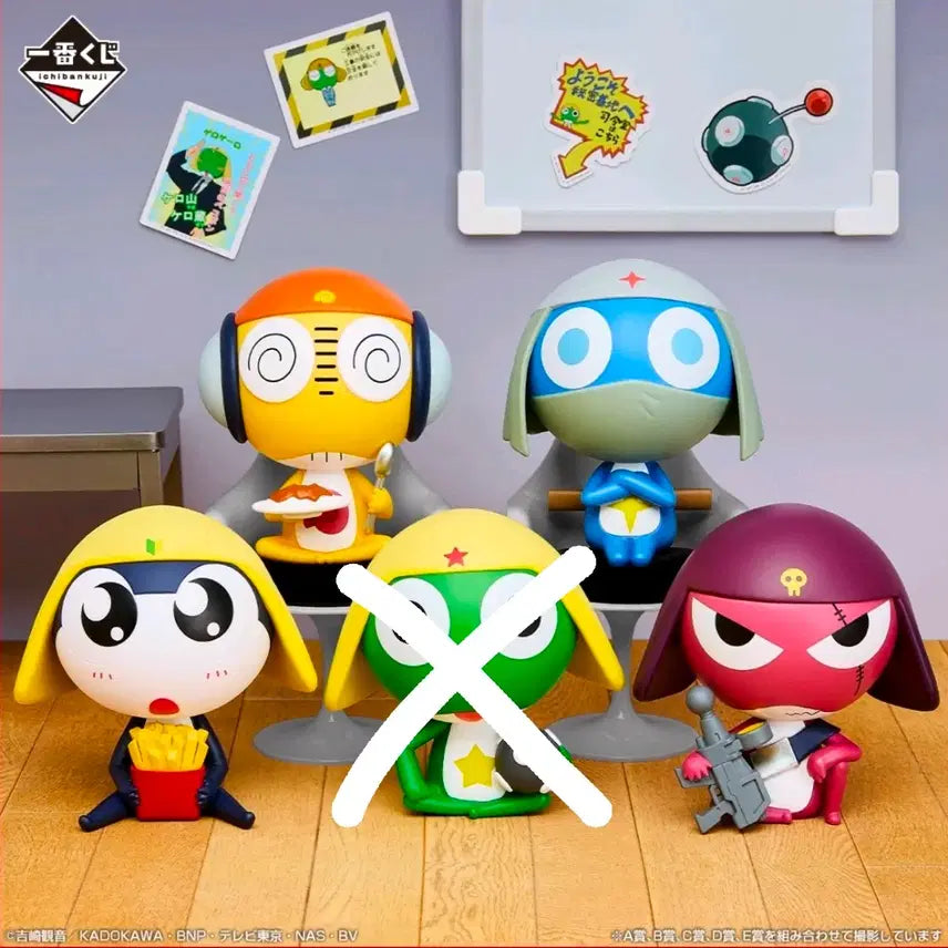 [BUNJANG] Keroro Robo Tamama, Giroro, Kururu, Dororo Figure Set / [개봉] 케로로 B,C,D,E 상 타마마 기로로 쿠루루 도로로