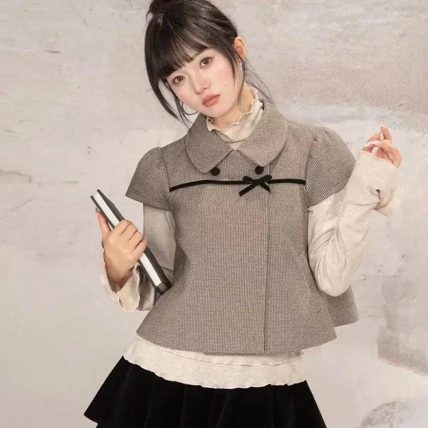 [BUNJANG] Layered Two-Piece Set / 자켓 + 티 레이어드 투피스 세트