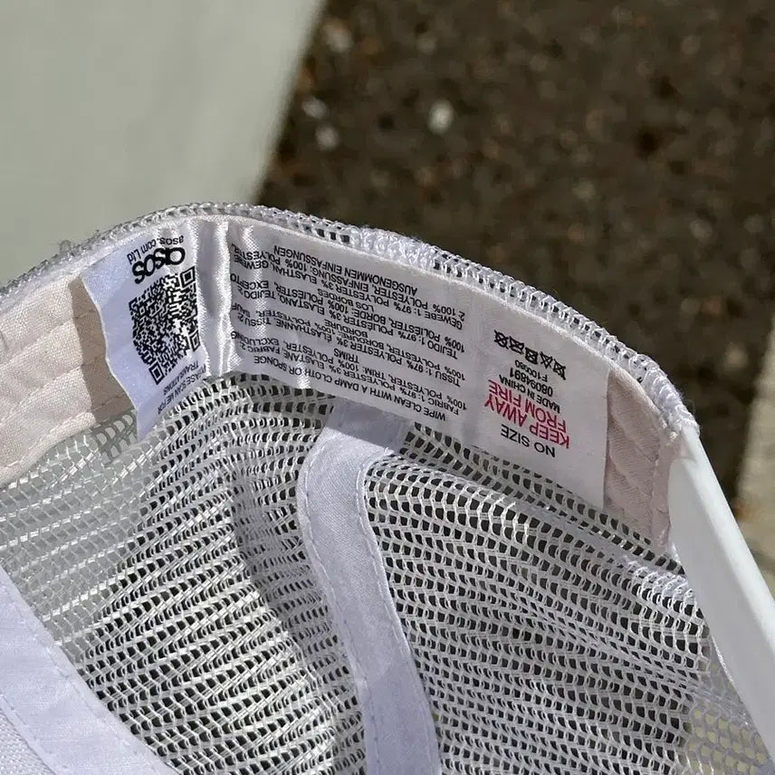 [BUNJANG] ASOS REGRET Vintage Mesh Trucker Ball Cap / [F] ASOS 화이트 REGRET 빈티지 메쉬 트러커 볼캡 모자
