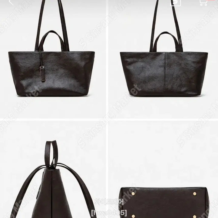 [BUNJANG] Leather Two-Way Tote Bag / 소가죽 투웨이 가방(새상품)