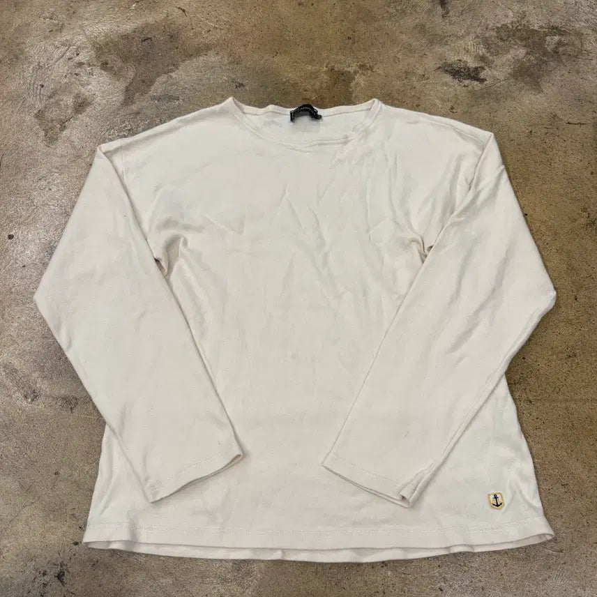 [BUNJANG] Armor Lux Ivory Long Sleeve T-shirt / [정품/3] 아머럭스 아이보리색 긴팔 티셔츠