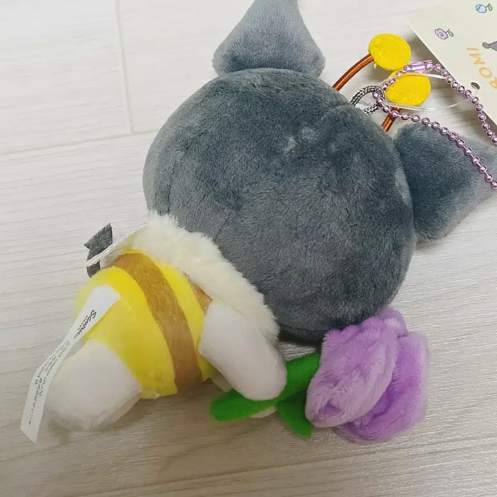 [BUNJANG] Sanrio Kuromi Honeybee Flower Mascot Keychain / (당일발송) 산리오 꿀벌 꽃사랑 쿠로미 마스코트