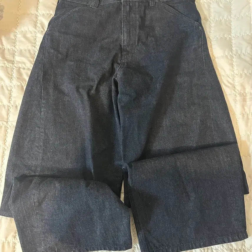 [BUNJANG] Hatching Room Indigo Wide Curve Jeans / [4] 해칭룸 와이드 커브진 인디고