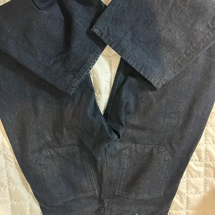 [BUNJANG] Hatching Room Indigo Wide Curve Jeans / [4] 해칭룸 와이드 커브진 인디고