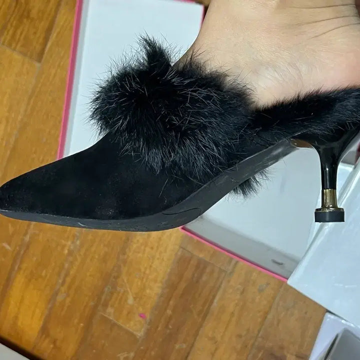 [BUNJANG] Fur Bluffer 245mm Heels / 퍼 블로퍼 245mm