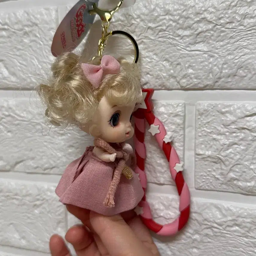 [BUNJANG] Pink Jointed Doll Bag Charm / 핑크관절인형 스트랩 키링 가방고리 / 약 9센치/ 딱 1개보유중
