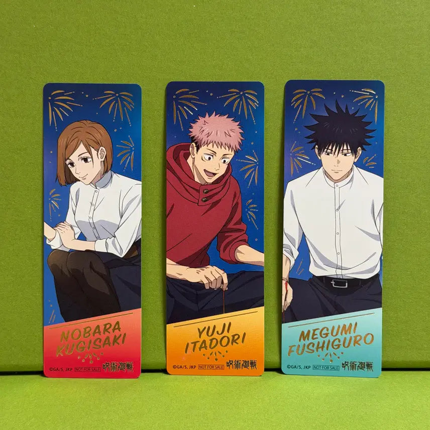 [BUNJANG] Jujutsu Kaisen Bookmark Animate POB Set / 주술회전 책갈피 애니메이트 특전 3종 세트