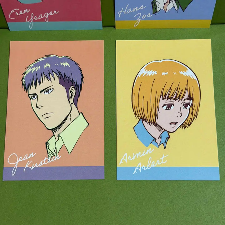 [BUNJANG] Attack on Titan Wit Studio POB Postcard Eren Hanji Jean Armin Set / 진격의 거인 진격거 위트 특전 엽서 에렌 한지 쟝 아르민 4종 세트