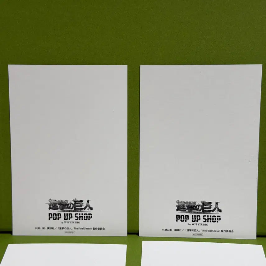 [BUNJANG] Attack on Titan Wit Studio POB Postcard Eren Hanji Jean Armin Set / 진격의 거인 진격거 위트 특전 엽서 에렌 한지 쟝 아르민 4종 세트
