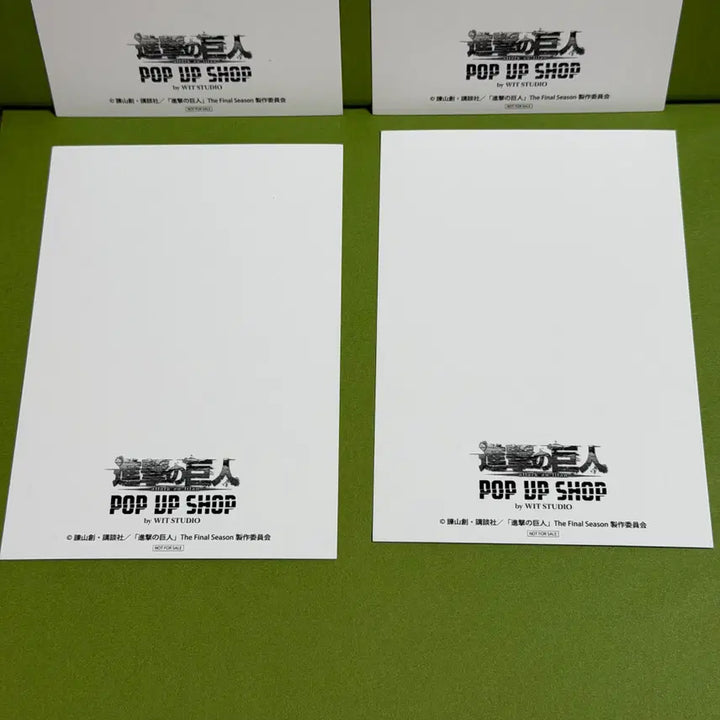 [BUNJANG] Attack on Titan Wit Studio POB Postcard Eren Hanji Jean Armin Set / 진격의 거인 진격거 위트 특전 엽서 에렌 한지 쟝 아르민 4종 세트