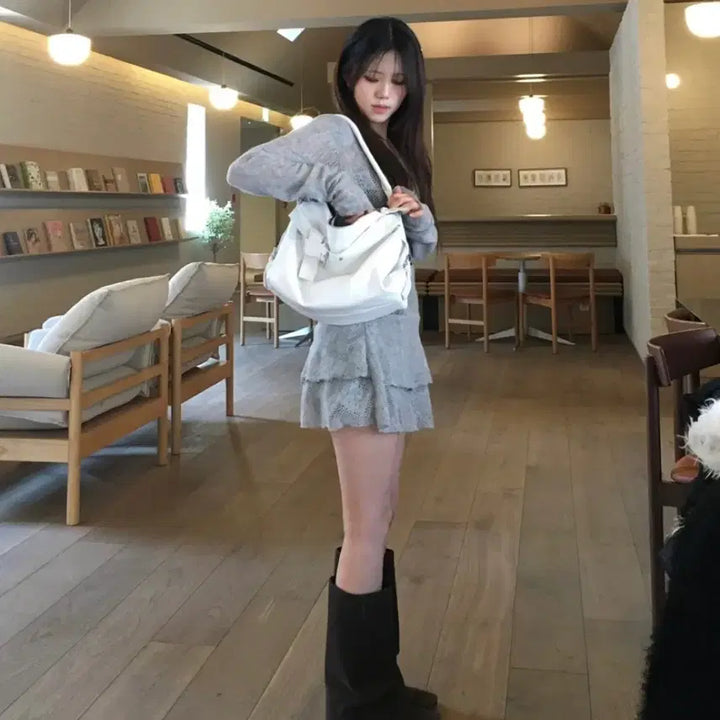 [BUNJANG] Our Cabinet Emily Mini Dress / 아워캐비넷 에밀리 미니 원피스