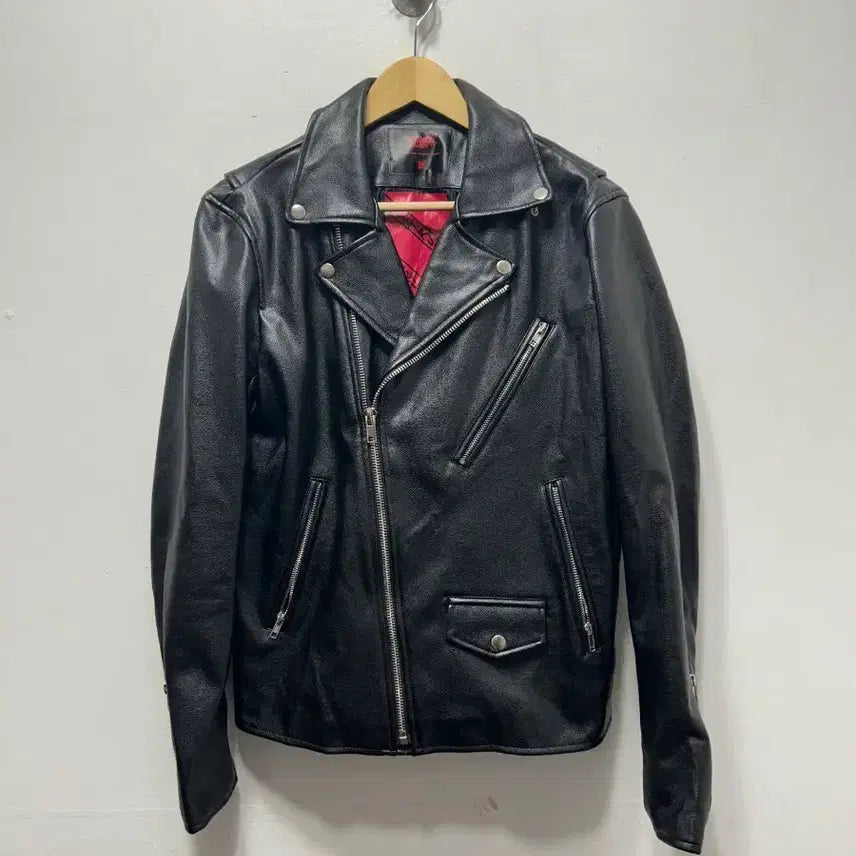 [BUNJANG] Black Leather Rider Jacket L / 블랙 가죽 라이더 자켓 L