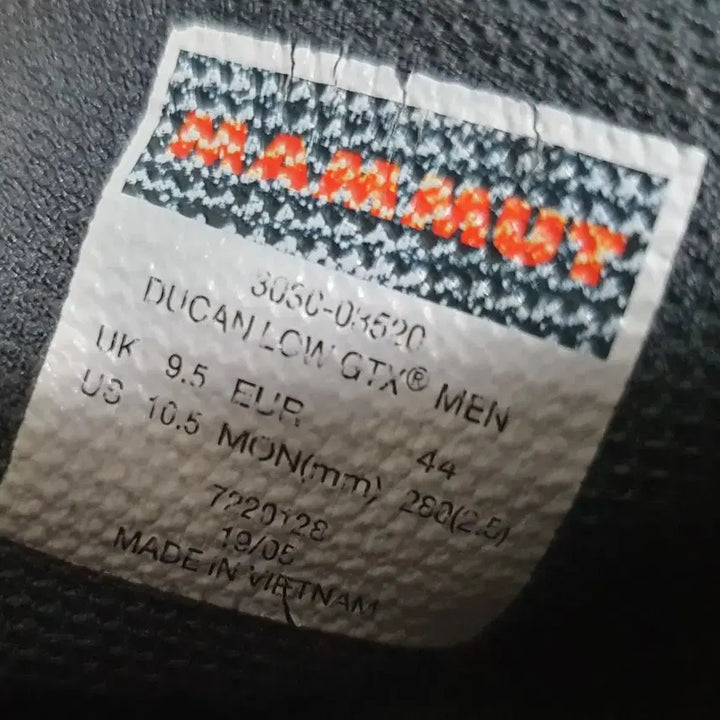[BUNJANG] Mammut Ducan Low GTX Men's Trekking Shoes / 마무트 듀칸 로우 GTX 트레킹화 280mm