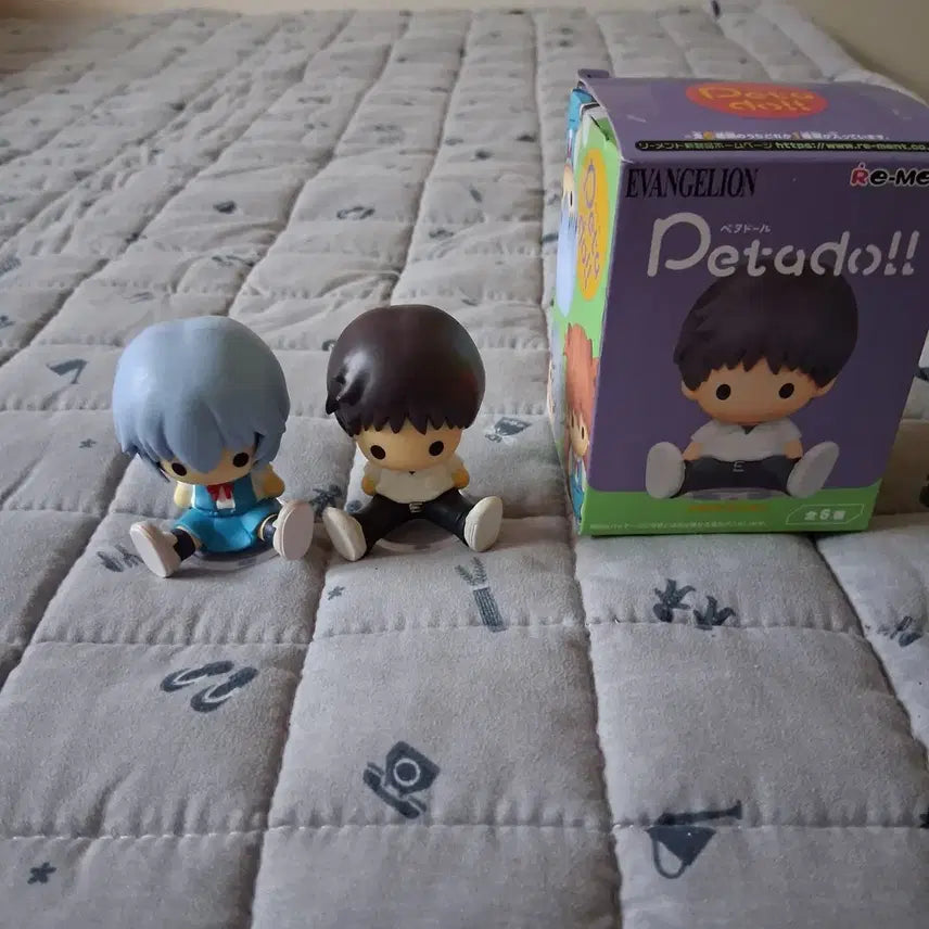[BUNJANG] Evangelion Petadoll Figure Shinji &amp; Rei Bundle Set / 에반게리온 페타돌 신지 레이 일괄