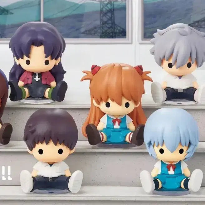 [BUNJANG] Evangelion Petadoll Figure Shinji &amp; Rei Bundle Set / 에반게리온 페타돌 신지 레이 일괄
