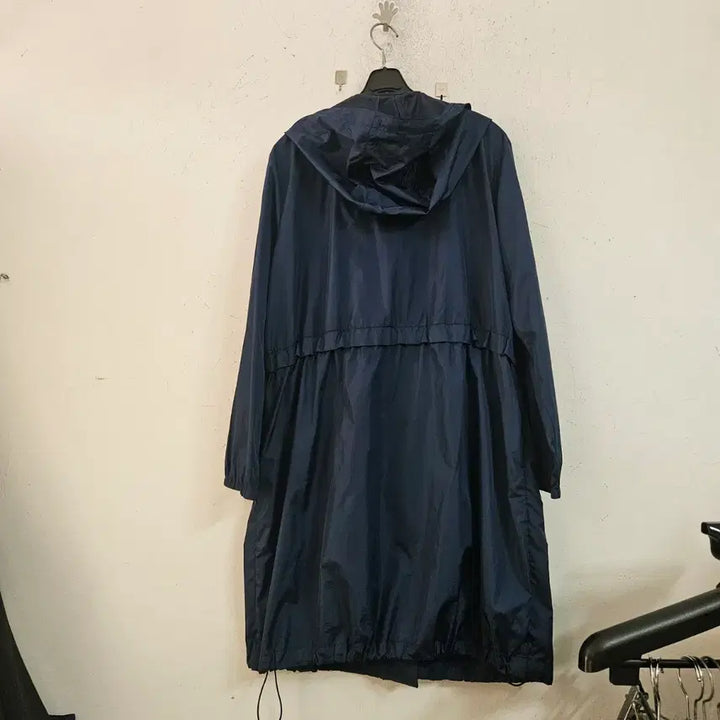 [BUNJANG] Giordano Hooded Long Coat Navy / 지오다노 후드 롱 코트 네이비