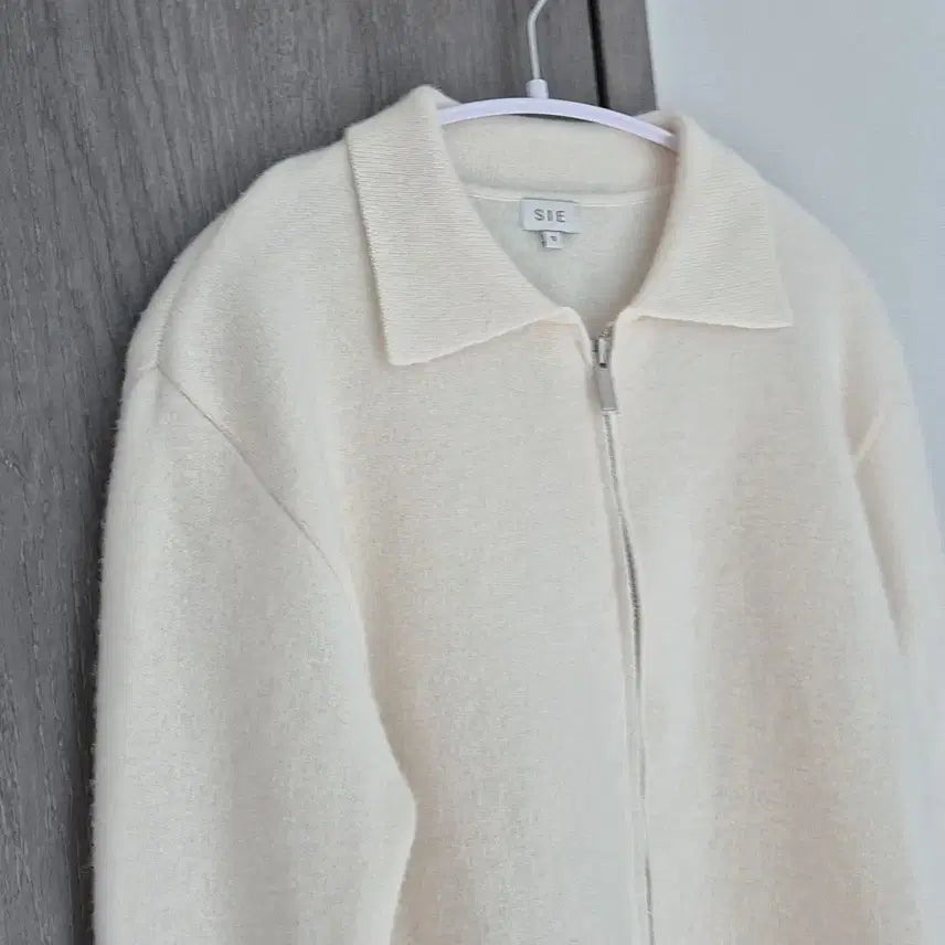 [BUNJANG] SIE Ivory Cashmere Zip-up Cardigan / 시에 SIE 아이보리 캐시미어 집업 가디건