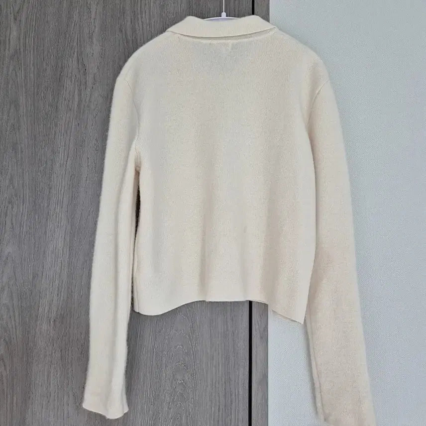 [BUNJANG] SIE Ivory Cashmere Zip-up Cardigan / 시에 SIE 아이보리 캐시미어 집업 가디건