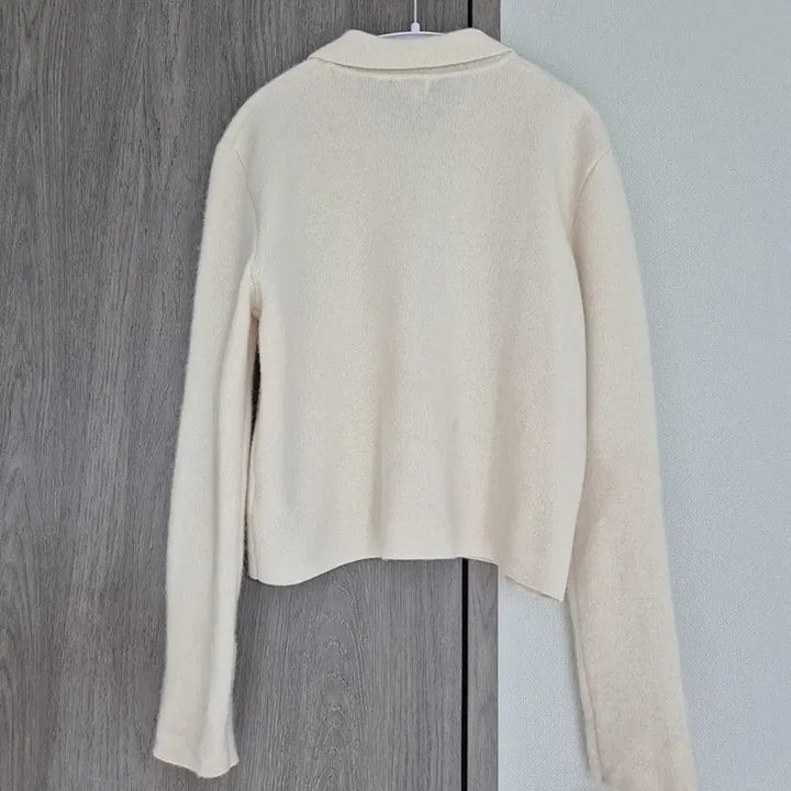 [BUNJANG] SIE Ivory Cashmere Zip-up Cardigan / 시에 SIE 아이보리 캐시미어 집업 가디건