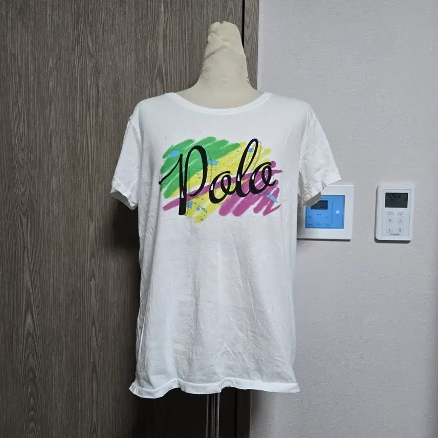[BUNJANG] Polo Ralph Lauren White Printed Short Sleeve T-shirt / 폴로 랄프로렌 정품  화이트 프린팅 반팔 티셔츠 m