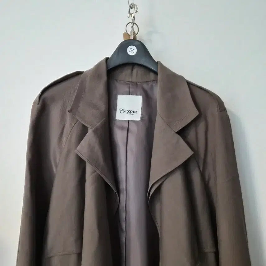 [BUNJANG] ZOOC Brown Trench Coat (Size 55) / [ZOOC] 고급스러운 톤다운 브라운 트렌치코트 (사이즈 55)