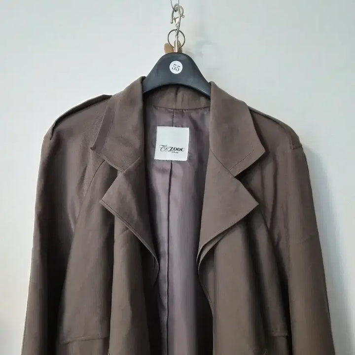 [BUNJANG] ZOOC Brown Trench Coat (Size 55) / [ZOOC] 고급스러운 톤다운 브라운 트렌치코트 (사이즈 55)
