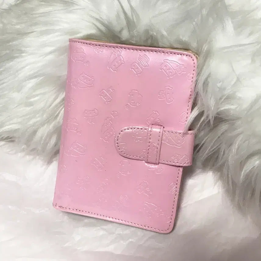 [BUNJANG] Classic Diary Heisei Pink Wallet-Type Leather Diary 6-Hole / 고전다이어리 헤이세이 핑크 지갑형 가죽 다이어리 6공