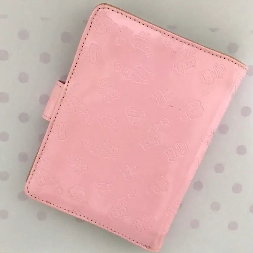 [BUNJANG] Classic Diary Heisei Pink Wallet-Type Leather Diary 6-Hole / 고전다이어리 헤이세이 핑크 지갑형 가죽 다이어리 6공