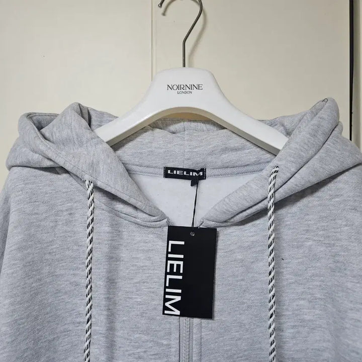 [BUNJANG] Oversized Semi-Crop Two-Way Zipper Hoodie Zip-Up (Melange Grey) / [새상품] 오버핏 세미크롭 투웨이 지퍼 후드집업(멜란지그레이) 정가 4.