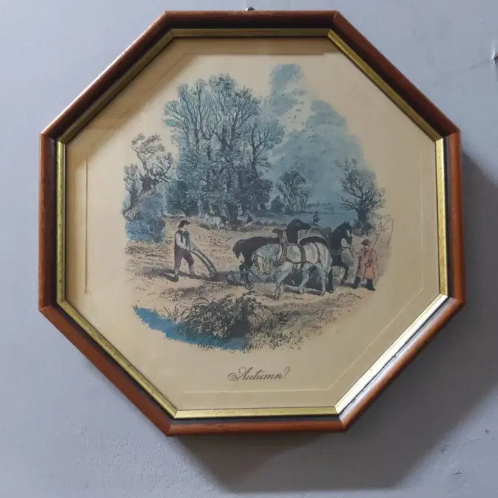 [BUNJANG] Italian Vintage Wood Frame Set (Octagonal) / 이태리 빈티지 액자  세트