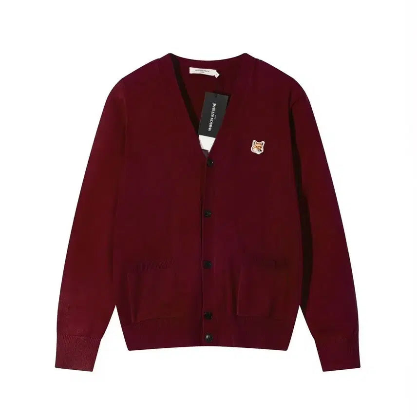 [BUNJANG] Maison Kitsune Unisex V-Neck Cardigan / 메종키츠네 남녀공용 가디건 브이넥 봄가을컬러니트 6color