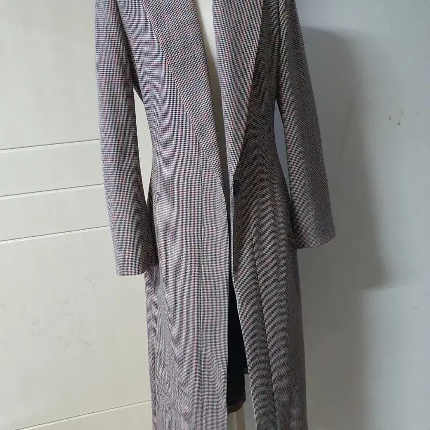 [BUNJANG] MOJO.S.PHINE Check Belt Long Coat / MOJO.S.PHINE 체크 벨트 롱 코트 55