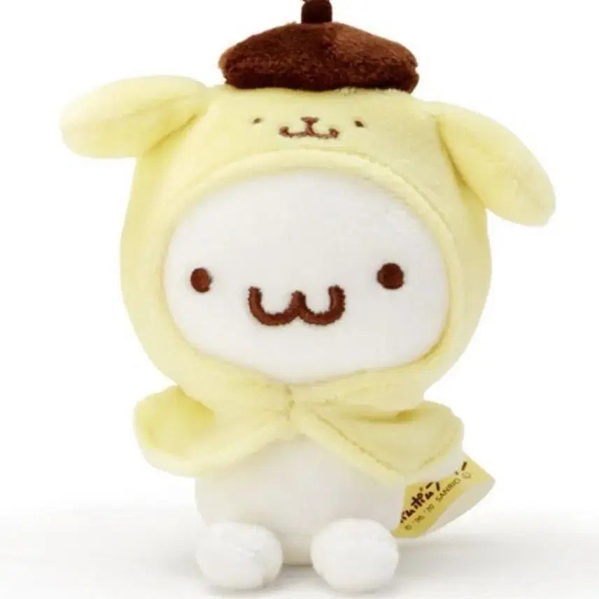 [BUNJANG] Sanrio Pompompurin Nakayoshi Hood Muffin Mascot Keyring / 산리오 폼폼푸린 나카요시 후드 머핀 마스코트 인형 키링 마코