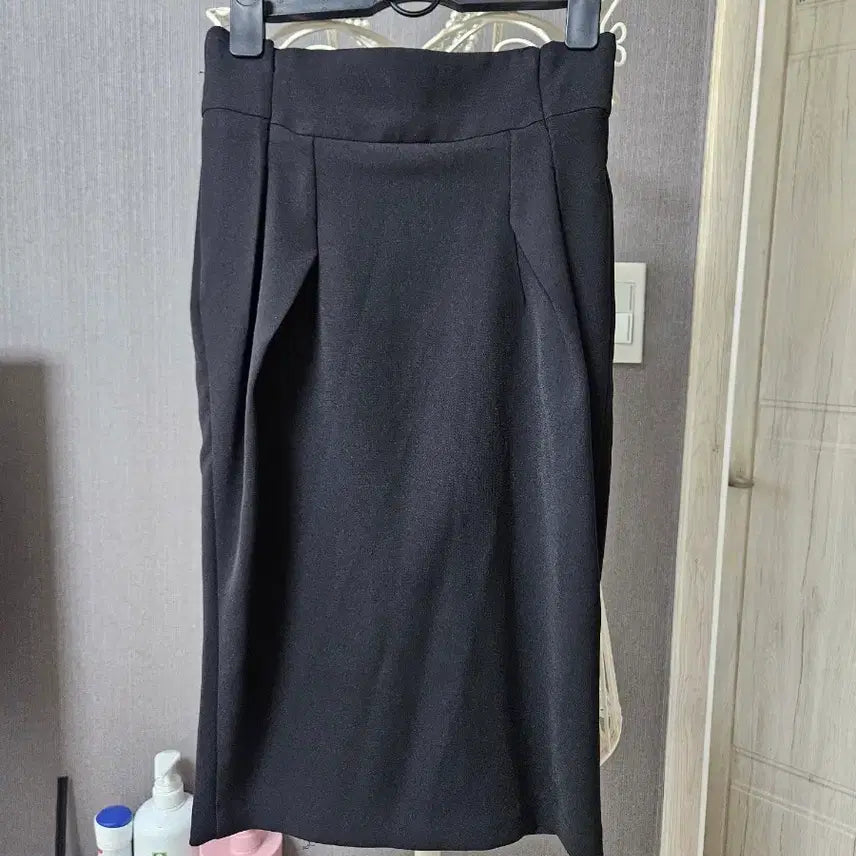 [BUNJANG] Black H-Line Midi Skirt / 블랙 H라인 스커트 미디엄 기장