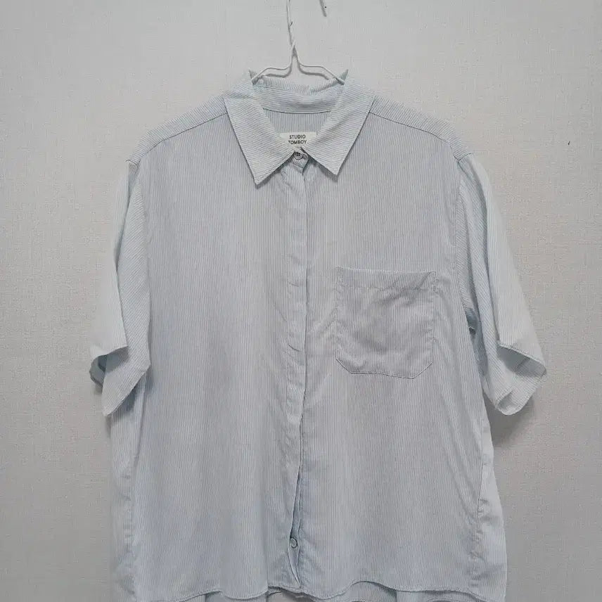 [BUNJANG] Studio Tomboy Striped Short-Sleeve Shirt / 스튜디오 톰보이 스트라이프 반팔 셔츠
